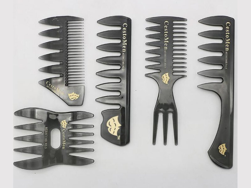 Classic Mens Hair Styling Series Combs Wide Teeth Detangling Double Tooth Comb Male Oil Head Hairdressing Comb In Newest Design