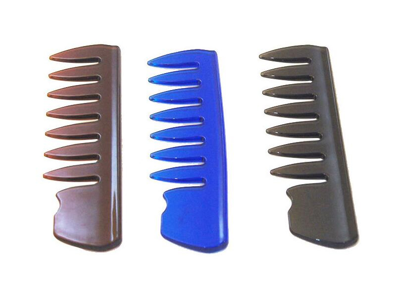 Salon Plastic Mens Wide Tooth Comb Detangling Hair Comb With Logo
