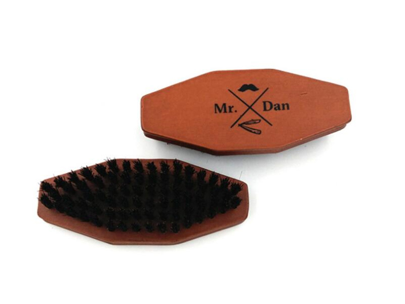 MINI Beard Wood brush Natural Boar Bristle Small Beard Brush Boar for Men Beard & Mustache
