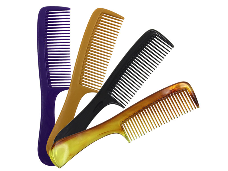 20.5 CM Export Custom Printed Plastic Hair Combs with Handle