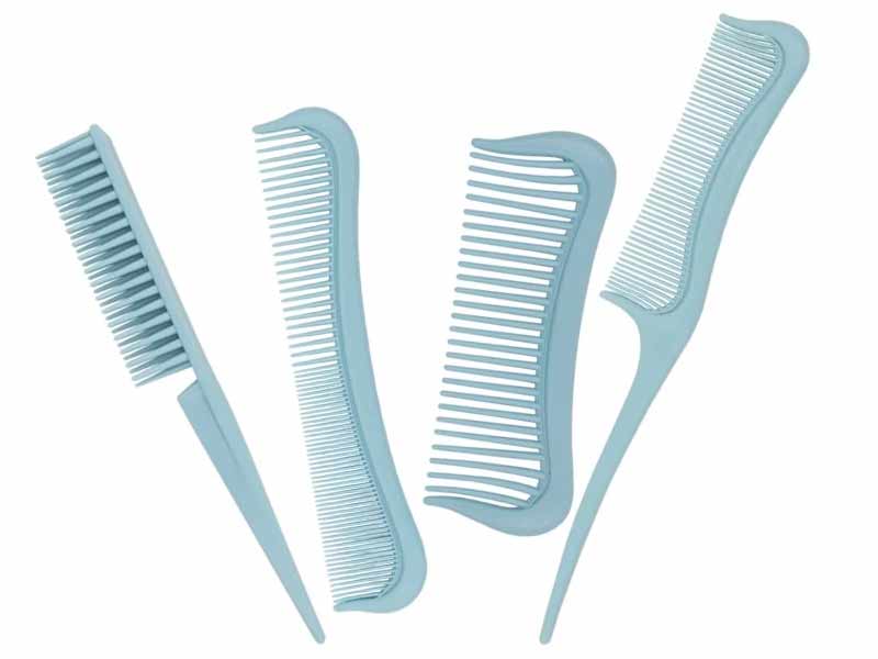 plastic cosmetic dressing style hair combs set oem logo