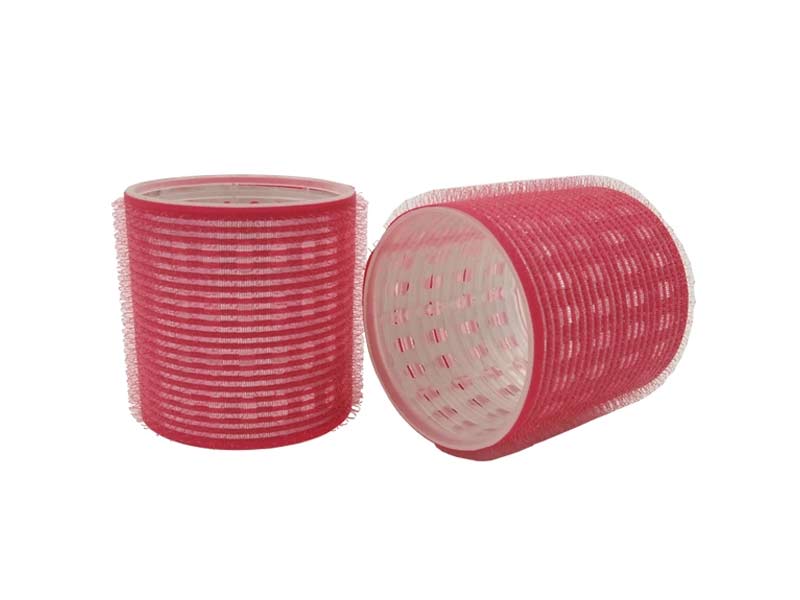 2PK Professional Salon Red Jumbo 70mm Self-Adhering Hair Thermal Roller