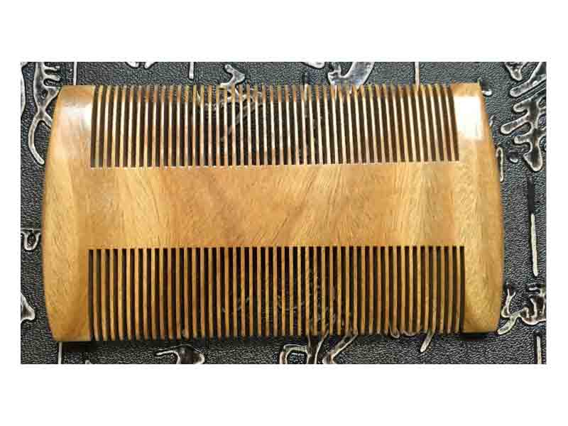 professional natural beautiful wood mustackes brush narrow teeth handmade hair combs anti-static beard comb