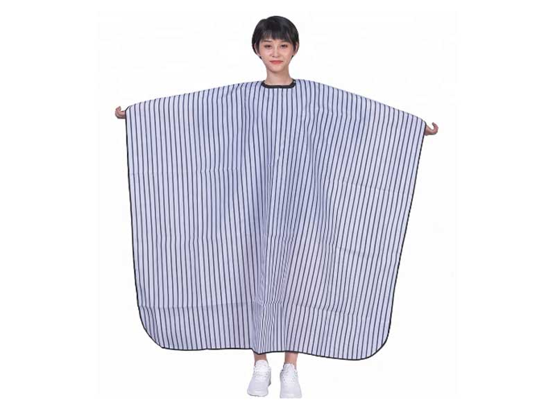 Adjustable Metal Neck Strap Hairdrssing Gown Fashion Stripe Polyester Barber Cutting salon Cape