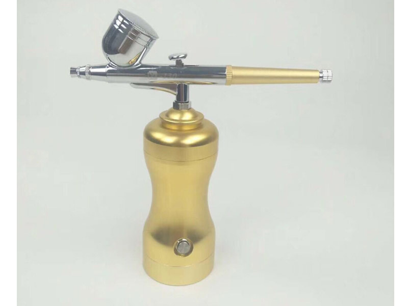 gold AirBrush Compressor Air brush Kit  Spray Tattoo Nail Art Paint Gun cosmetic