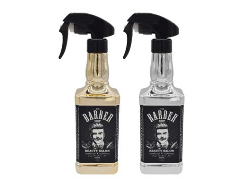 500ML gold color Trigger Hair Salon gold Sprayer Reusable Hair Spray Bottle For Barber Ultra Fine Aerosol  Mist Trigger 