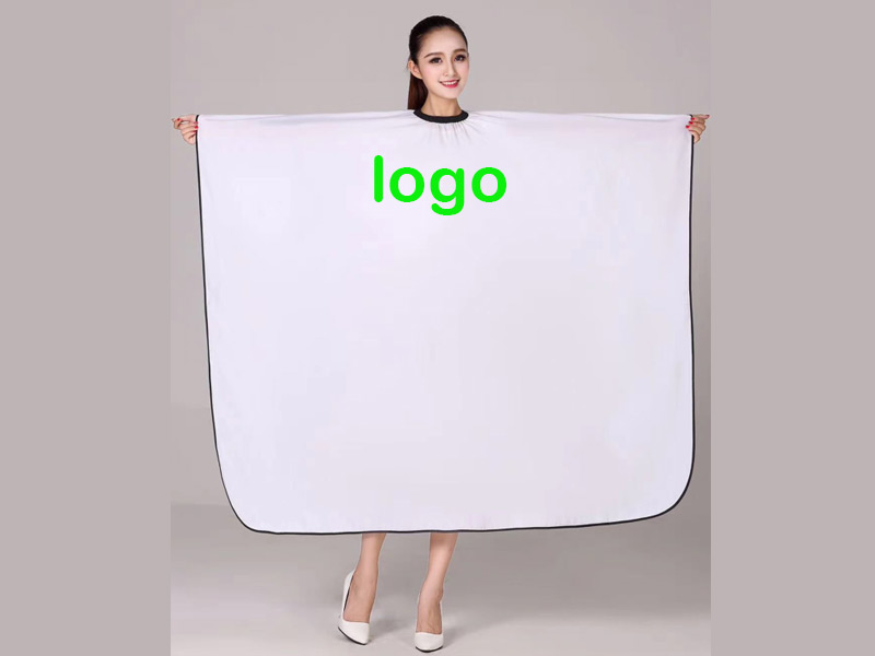 Professional Haircut Cape white color Custom Designed your Logo Photo Hair Cut Apron