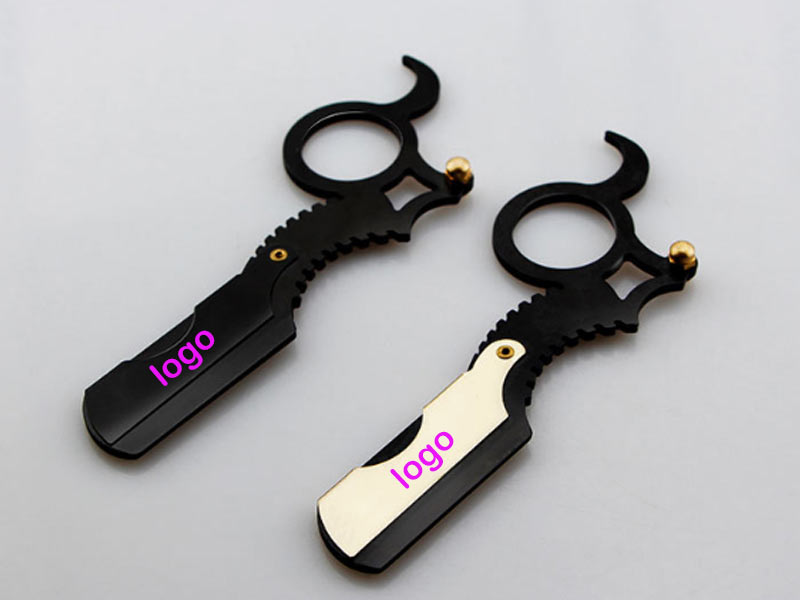 High Quality Accept Private Logo Straight Razor Men's Beard Folding Removal Razor Barber Cut