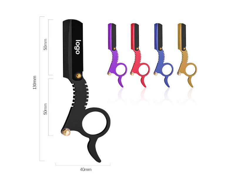 Colorful Stainless Steel Finger Handle Shaving Blade Knife Razor Best Safety Beard Folding Removal Straight Razor for Man