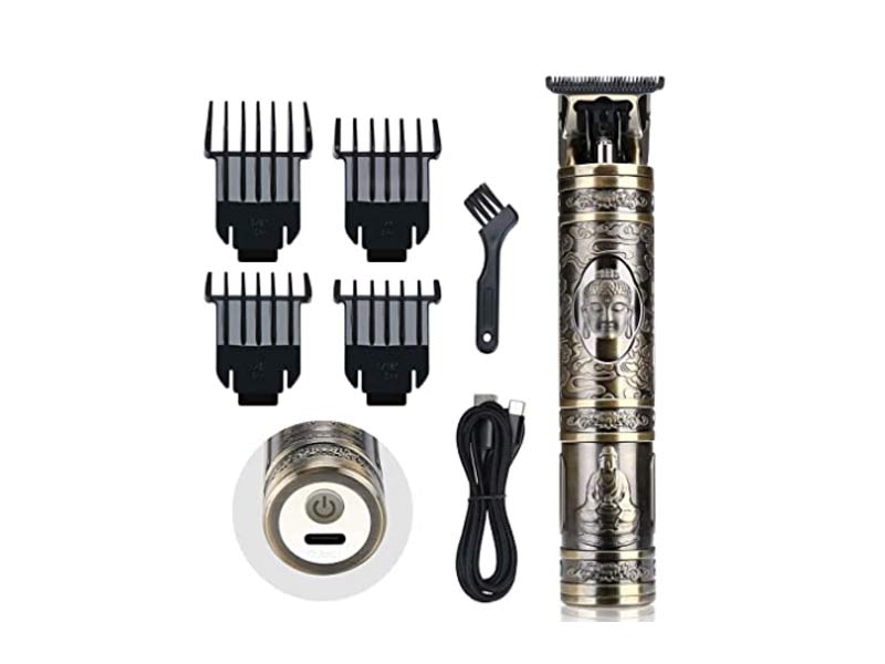 vchoice Pro Li Outliner Grooming Kit Rechargeable Cordless Hair Clipper Close Cutting T-Blade Professional Hair Clipper for Men Zero Gapped Detail Beard Shaver