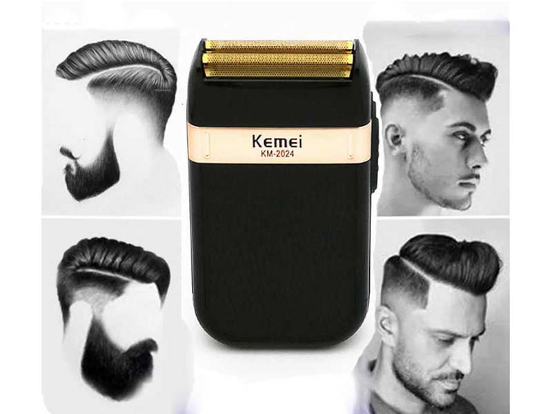 Kemei Electric Shaver for Men Twin Blade Waterproof Reciprocating Cordless Razor USB Rechargeable Shaving Machine Barber Trimmer