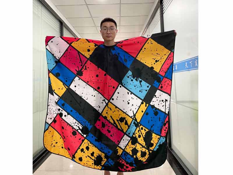 Mondrian barber cutting cape