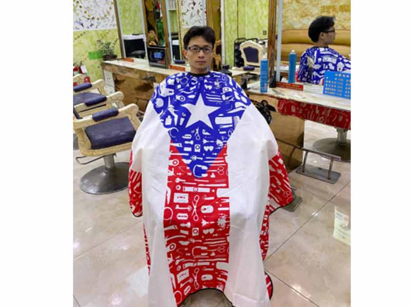 Puerto Rico Flag Cape for Barbers and Stylists