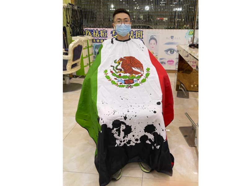 Mexico Flag Hair Cutting Cape Adjustable Hair Salon Cape