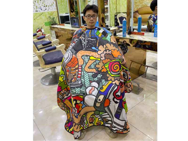 Waterproof Barber Cape - Colorful  Pattern Haircut Bib Haircut Cape