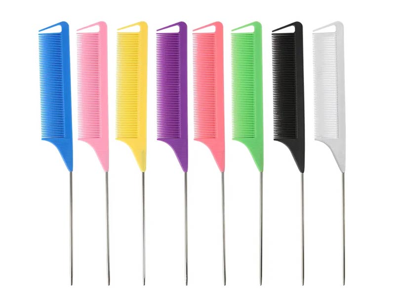 beauty combs Salon hair styling tools logo customize dye parting afro highlight comb multi colors braid parting combs