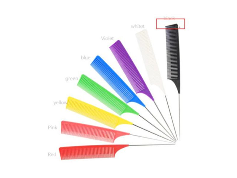 custom logo professional hairdressing carbon braiding fine rat tail comb heat resistant parting combs