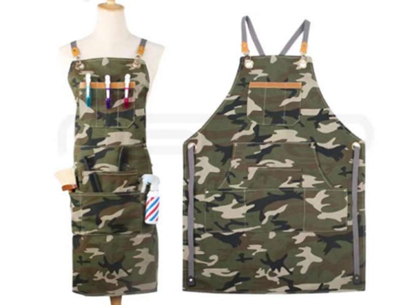 Camouflage water proof bib apron custom made men women apron OEM